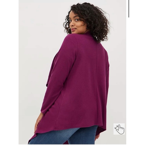 NWT Torrid Brushed Ponte Drape Front Cardigan - Picture 2 of 8